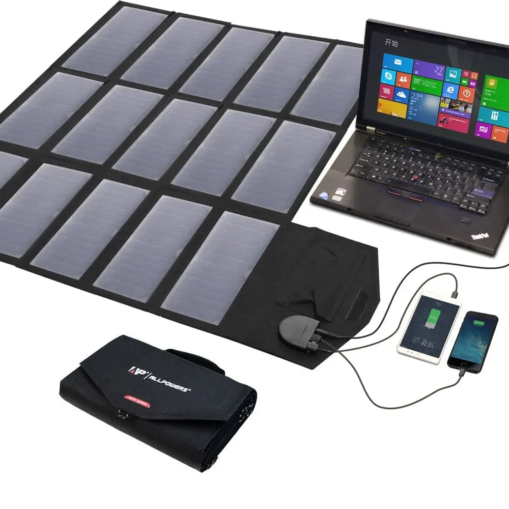 ALLPOWERS 100W 18V 12V Portable Solar Panel Foldable Battery Charger ALLPOWERS 100W 18V 12V Portable Solar Panel Foldable Battery Charger